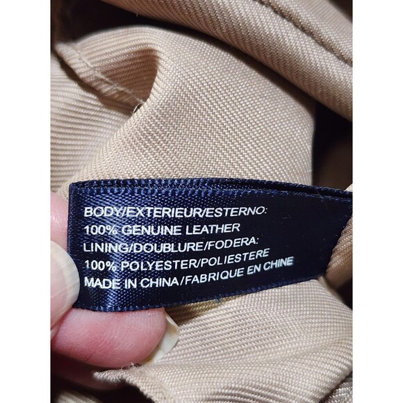 American Leather Company Liberty Tumbled Leather Backpack Cognac Zip/Snaps - Picture 11 of 16